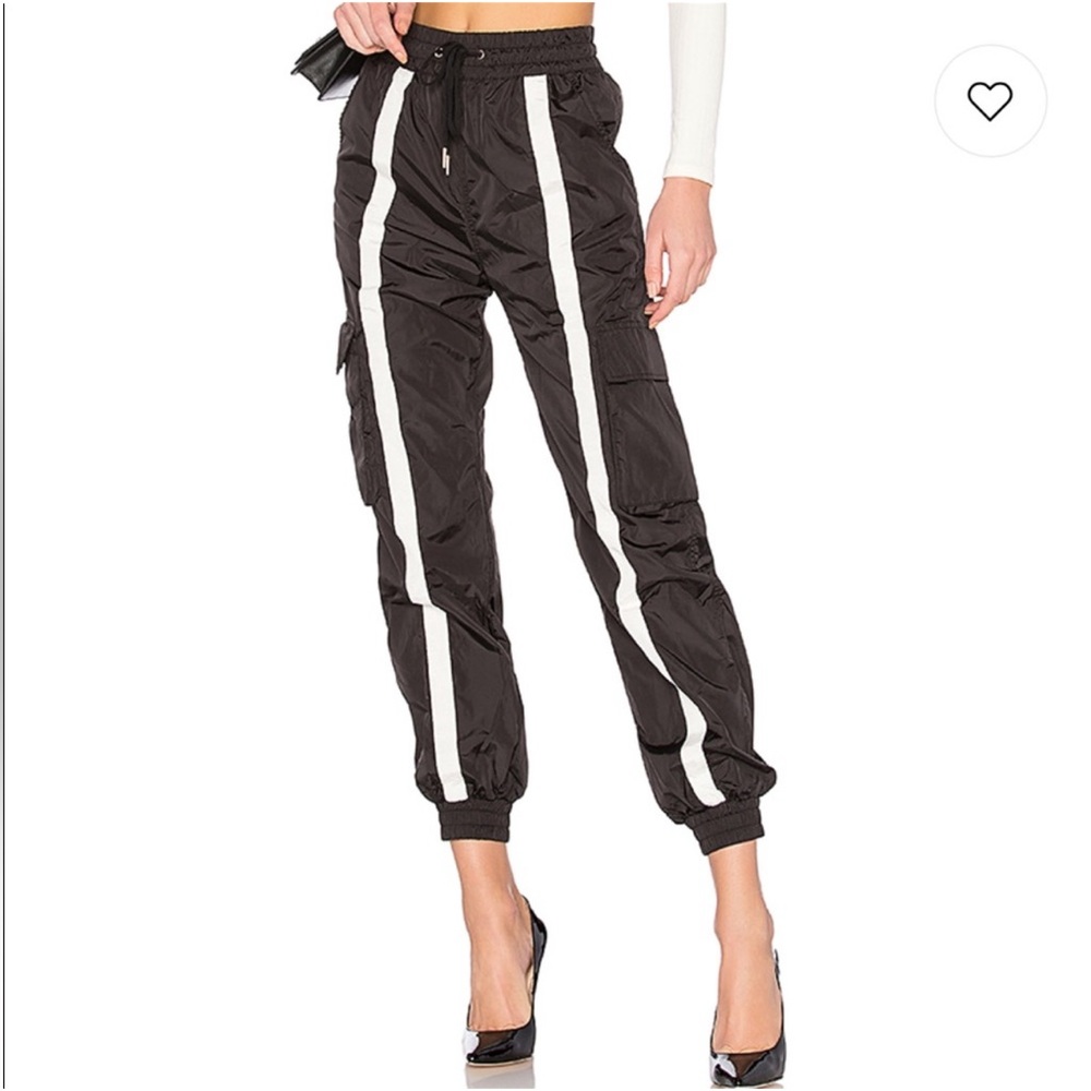 Danielle Guizio Nylon Track Pants and White Women's Cargo Joggers